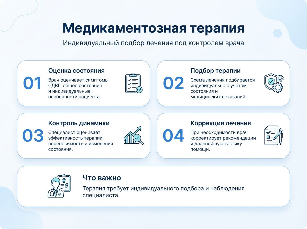 Лечение СДВГ в Луховицах у детей и взрослыхинфографика